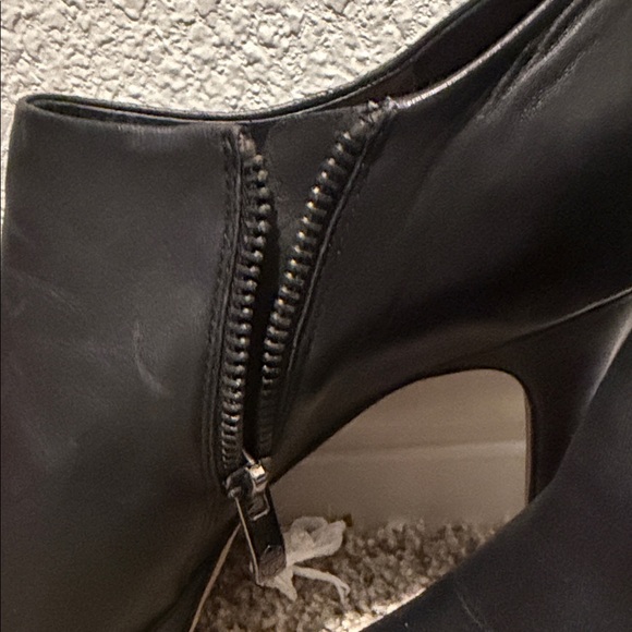 Vince Camuto Black Leather Ankle Boots - Picture 6 of 9